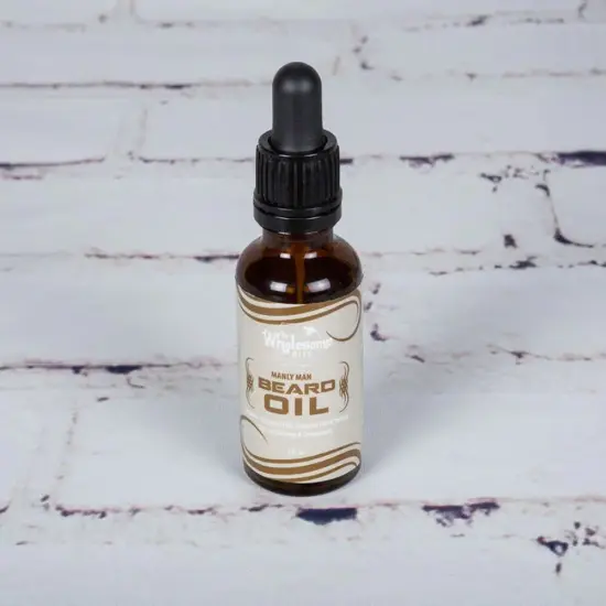 The Wholesome Hive Beard Oil - "Manly Man" All Natural Made in Ohio, 1 ounce {3}