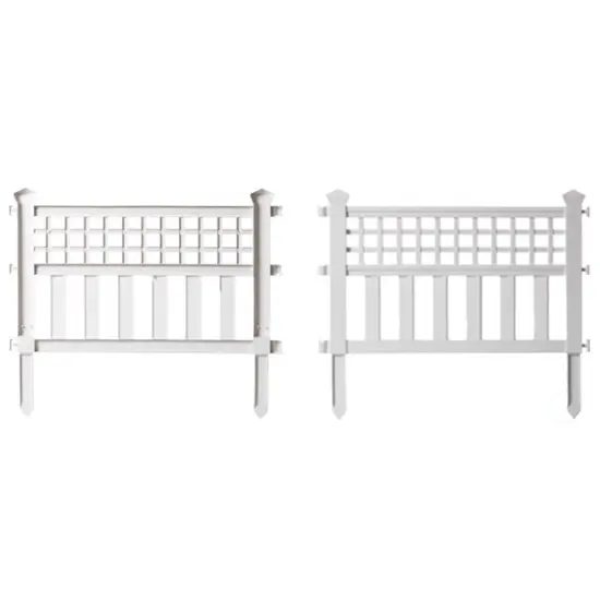 Plastic Outdoor Decor Garden Flower Edger Fence, Border, Set of 4 Panels, Bronze {12}