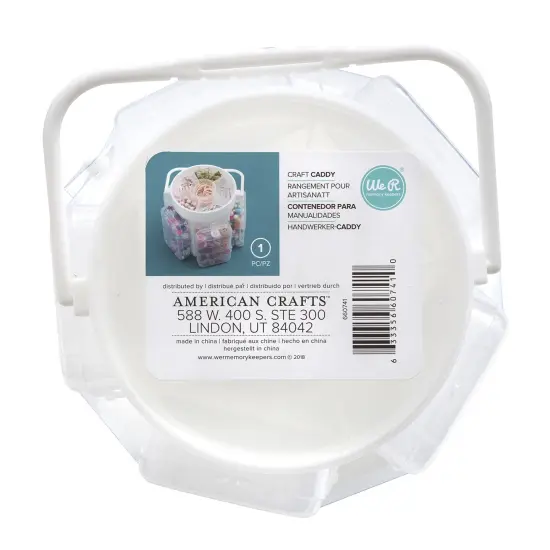 We R Craft Caddy Translucent Plastic Storage-6.3"X6.3"X5.7" Case {1}