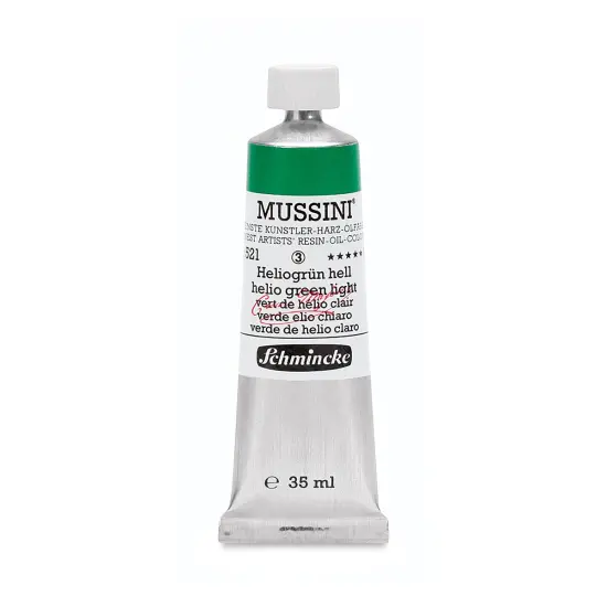 Schmincke Mussini Oil Color - Transparent, Helio Green Light, 35 ml tube {1}