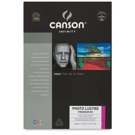 Canson Infinity Photo Lustre Premium Resin Coated Inkjet Paper - 13" x 19" (A3+), Pkg of 25 {2}