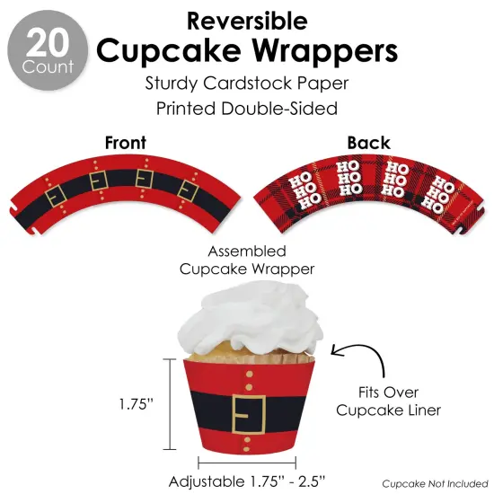 Big Dot of Happiness Jolly Santa Claus - Christmas Party Favors and Cupcake Kit - Fabulous Favor Party Pack - 100 Pieces {6}