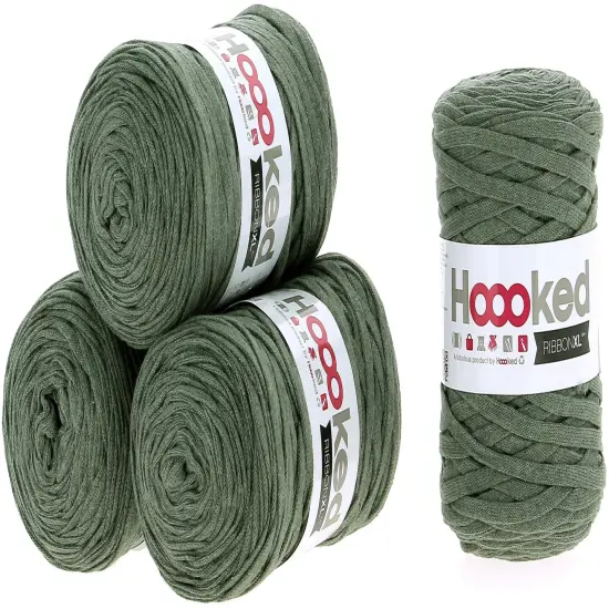 Multipack of 4 - Hoooked Ribbon XL Yarn-Dried Herb {1}