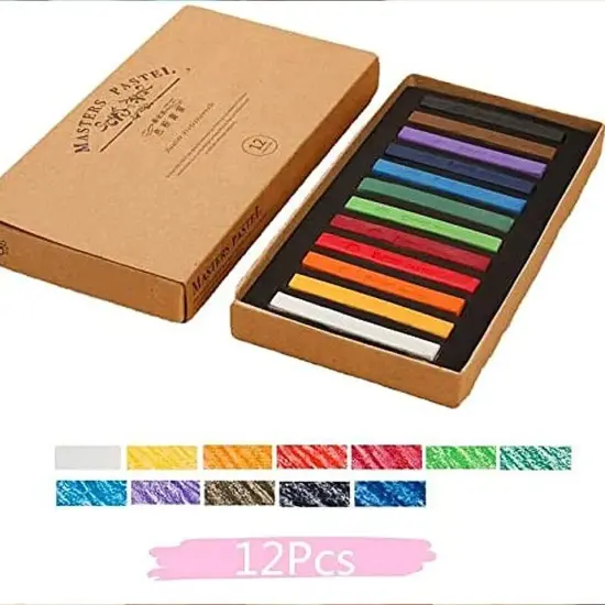 Soft Long Square Dry Pastel Chalk Set {3}