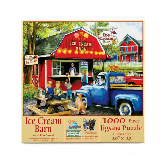 Sunsout The Ice Cream Barn 1000 pc Jigsaw Puzzle 28858 {4}