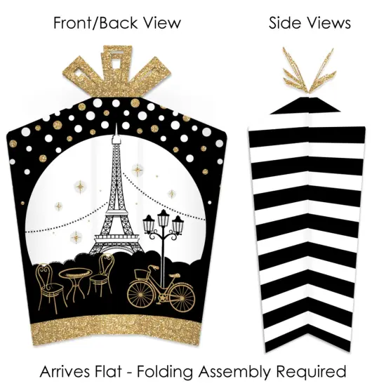 Big Dot of Happiness Stars Over Paris - Table Decorations - Parisian Themed Party Fold and Flare Centerpieces - 10 Count {4}