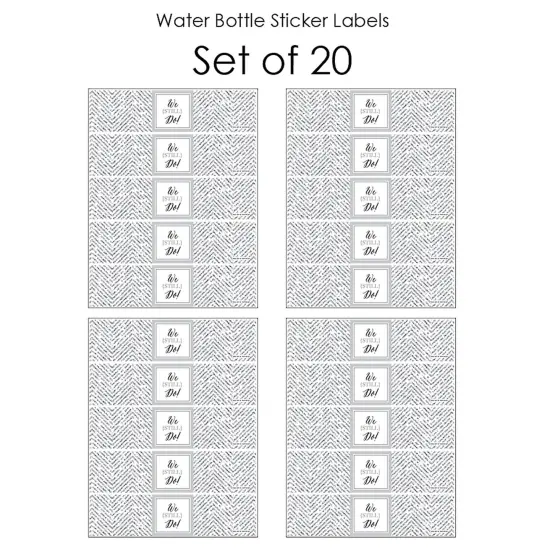 Big Dot of Happiness We Still Do - Wedding Anniversary - Anniversary Party Water Bottle Sticker Labels - Set of 20 {4}