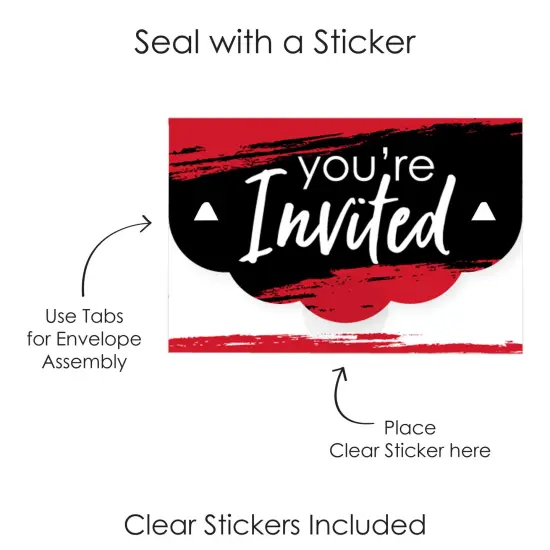 Big Dot of Happiness Red Grad - Best is Yet to Come - Fill-In Cards - Red Graduation Party Fold and Send Invitations - Set of 8 {7}