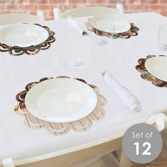 Big Dot of Happiness Gone Hunting - Deer Hunting Camo Baby Shower or Birthday Party Round Table Decorations - Paper Chargers - Place Setting For 12 {3}