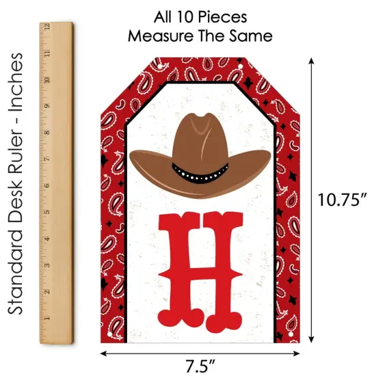 Big Dot of Happiness Western Hoedown - Hanging Vertical Paper Door Banners - Wild West Cowboy Party Wall Decoration Kit - Indoor Door Decor {7}