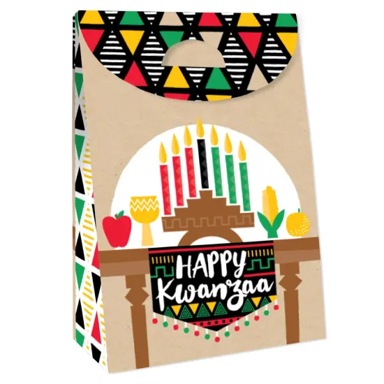 Big Dot of Happiness Happy Kwanzaa - Heritage Holiday Gift Favor Bags - Party Goodie Boxes - Set of 12 {4}