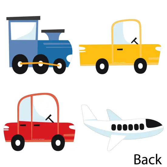 Big Dot of Happiness Cars, Trains, and Airplanes - Decorations DIY Transportation Birthday Party Essentials - Set of 20 {4}