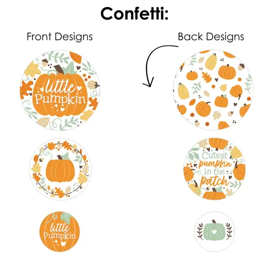Big Dot of Happiness Little Pumpkin - Fall Birthday Party or Baby Shower Decor and Confetti - Terrific Table Centerpiece Kit - Set of 30 {7}