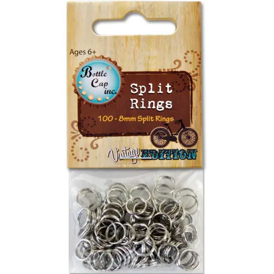BCI Crafts Vintage Split Rings 8mm 100/Pkg-Silver {1}