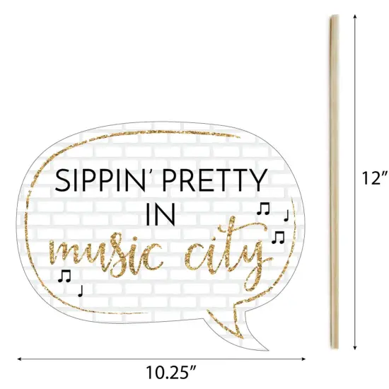 Big Dot of Happiness Nash Bash - Nashville Bachelorette Party Photo Booth Props Kit - 20 Count {7}