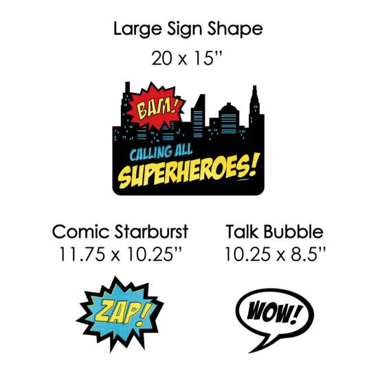 Big Dot of Happiness Bam Superhero - Yard Sign and Outdoor Lawn Decorations - Baby Shower or Birthday Party Yard Signs - Set of 8 {7}