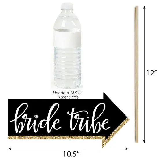Big Dot of Happiness Funny "Bride Tribe" - Bridal Shower & Bachelorette Party Photo Booth Props Kit - 10 Piece {4}