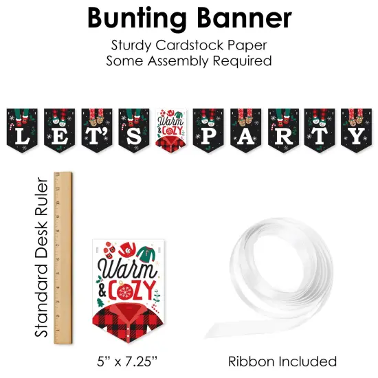 Big Dot of Happiness Christmas Pajamas - Holiday Plaid PJ Party Supplies Decoration Kit - Decor Galore Party Pack - 51 Pieces {7}