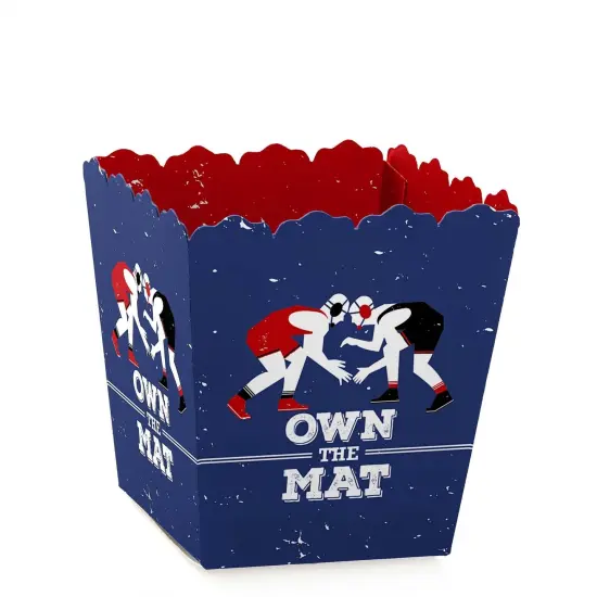 Big Dot of Happiness Own the Mat - Wrestling - Party Mini Favor Boxes - Birthday Party or Wrestler Party Treat Candy Boxes - Set of 12 {1}