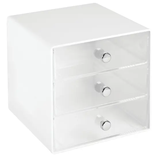 mDesign Plastic Office Supply 3 Drawer Storage Organizer Cube {5}