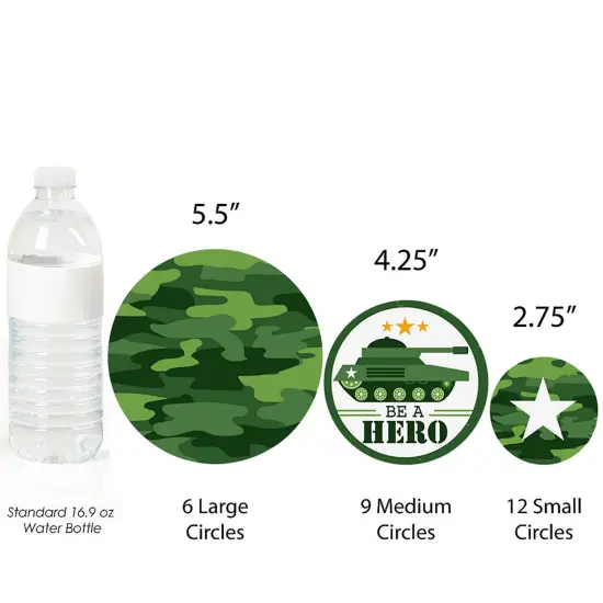 Big Dot of Happiness Camo Hero - Army Military Camouflage Party Giant Circle Confetti - Party Decorations - Large Confetti 27 Count {4}