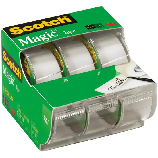 Scotch Magic Tape 3/Pkg-.75"X300" {1}