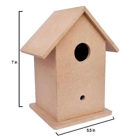 Little Birdie MDF Base Bird House 5.5"X7"-Bird House {2}
