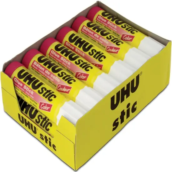 UHU Stic Color Glue Stick Display 12pcs-.74oz {1}