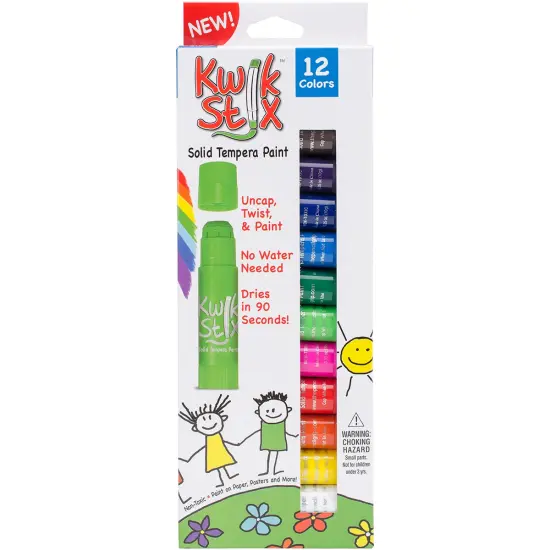 Kwik Stix Solid Tempera Paint Sticks 12/Pkg-Classic Colors {1}