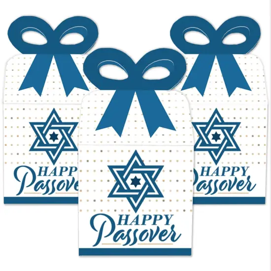 Big Dot of Happiness Happy Passover - Square Favor Gift Boxes - Pesach Party Bow Boxes - Set of 12 {3}