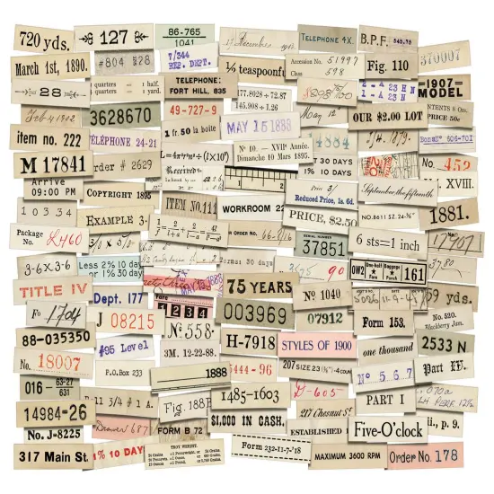 Idea-Ology Ephemera Snippets 119/Pkg-Number Strips {2}