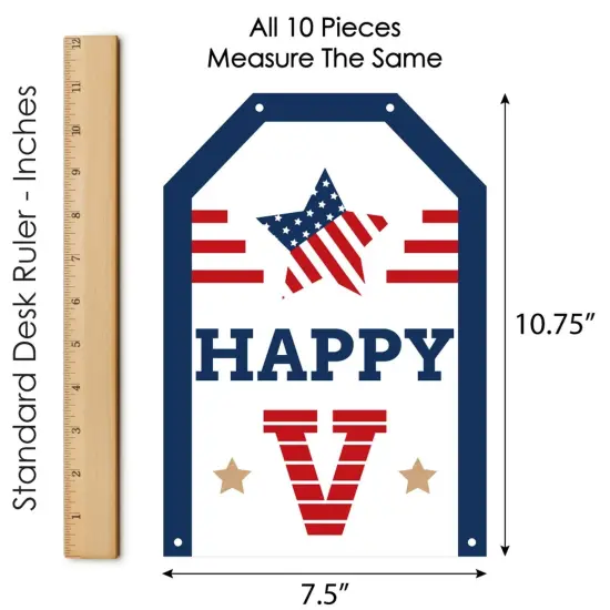Big Dot of Happiness Happy Veterans Day - Hanging Vertical Paper Door Banners - Patriotic Wall Decoration Kit - Indoor Door Decor {7}