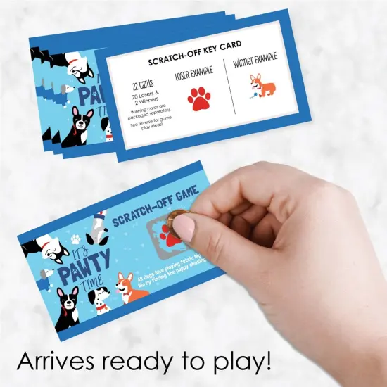 Big Dot of Happiness Pawty Like a Puppy - Dog Baby Shower or Birthday Party Game Scratch Off Cards - 22 Count {3}