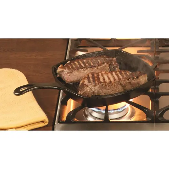 Lodge Cast Iron Square Grill Pan for Indoor/Outdoor Use, 10.5 inches {5}