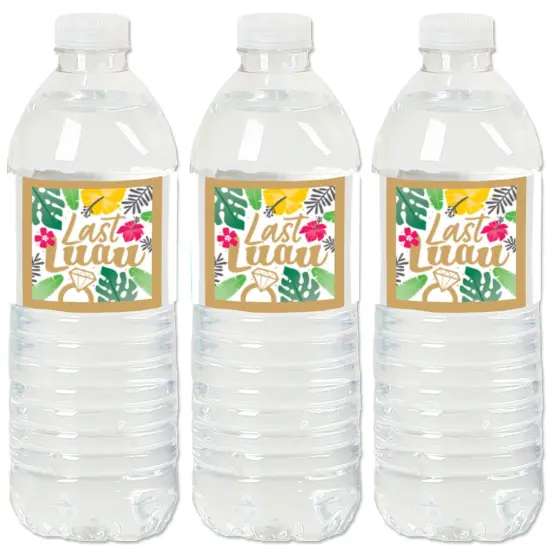 Big Dot of Happiness Last Luau - Tropical Bachelorette Party and Bridal Shower Water Bottle Sticker Labels - Set of 20 {1}