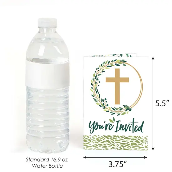 Big Dot of Happiness Elegant Cross - Fill In Religious Party Invitations (8 count) {4}