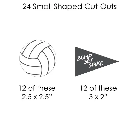 Big Dot of Happiness Bump, Set, Spike - Volleyball - Baby Shower or Birthday Party DIY Decorations - Clothespin Garland Banner - 44 Pieces {7}