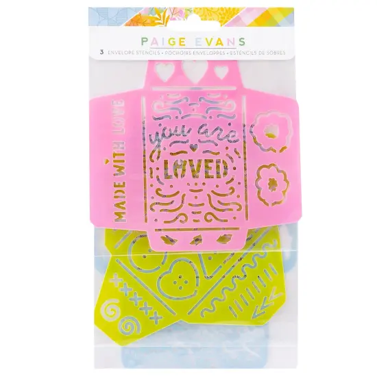Paige Evans Garden Shoppe Mini Envelope Stencils-3/Pkg {1}