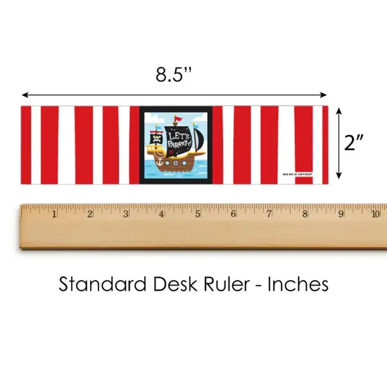 Big Dot of Happiness Pirate Ship Adventures - Skull Birthday Party Water Bottle Sticker Labels - Set of 20 {6}