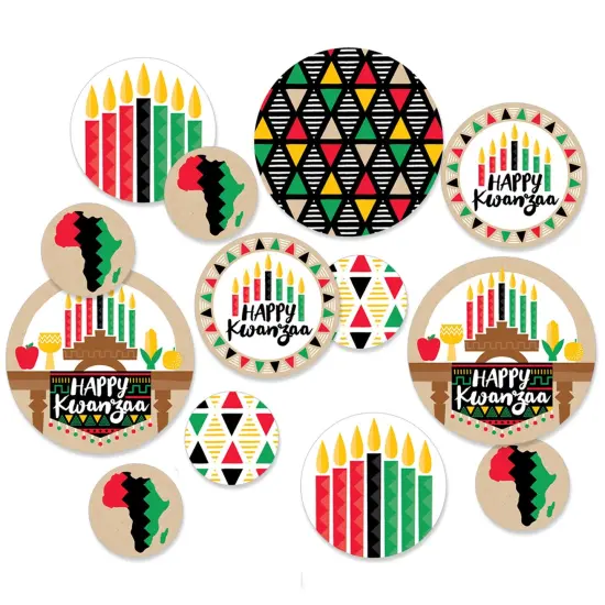 Big Dot of Happiness Happy Kwanzaa - Heritage Holiday Party Giant Circle Confetti - Party Decorations - Large Confetti 27 Count {1}