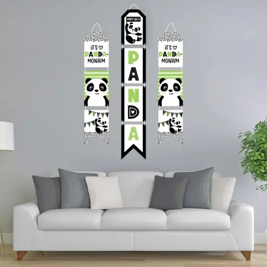 Big Dot of Happiness Party Like a Panda Bear - Hanging Vertical Paper Door Banners - Baby Shower or Birthday Party Wall Decor Kit - Indoor Door Decor {3}