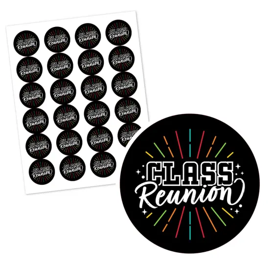 Big Dot of Happiness Still Got Class - High School Reunion Party Circle Sticker Labels - 24 Count {3}