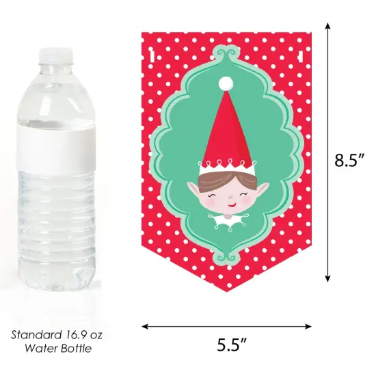 Big Dot of Happiness Elf Squad - Kids Elf Birthday Party Bunting Banner - Birthday Party Decorations - Happy Birthday {3}