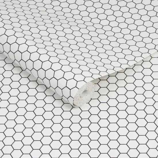 Transform Hexagon White Peel and Stick Wallpaper {3}