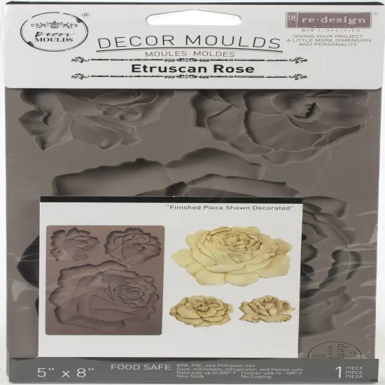 Prima Marketing Re-Design Mould 5"X8"X8mm-Etruscan Rose {1}