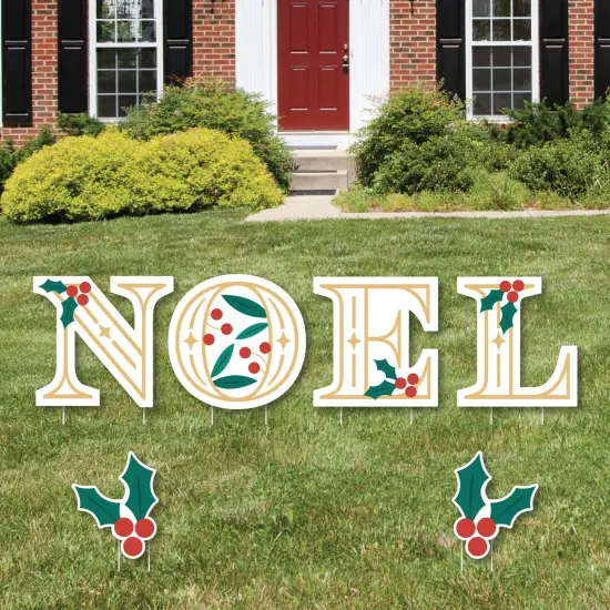Big Dot of Happiness Religious Christmas - Yard Sign Outdoor Lawn Decorations - Merry Christmas Cross Yard Signs - NOEL {1}