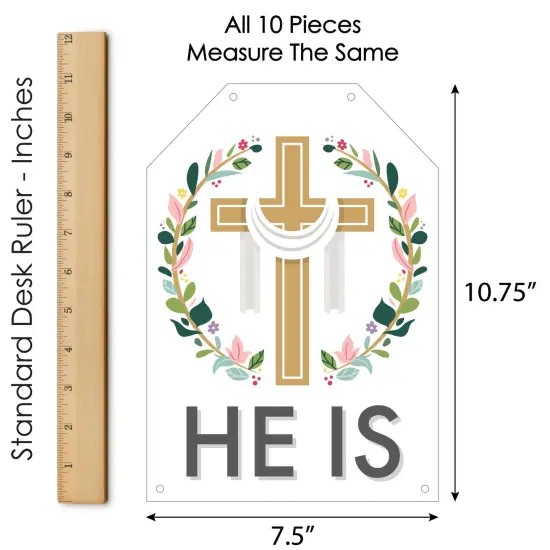 Big Dot of Happiness Religious Easter - Hanging Vertical Paper Door Banners - Christian Holiday Party Wall Decoration Kit - Indoor Door Decor {7}