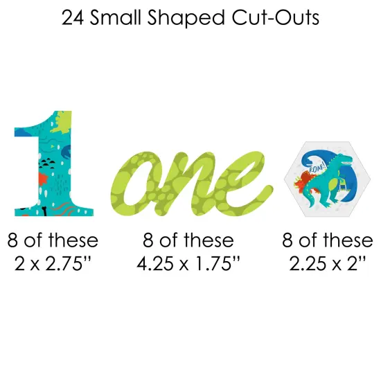 Big Dot of Happiness 1st Birthday Roar Dinosaur - ONEasaurus Dino First Birthday Party DIY Decorations - Clothespin Garland Banner - 44 Pieces {7}