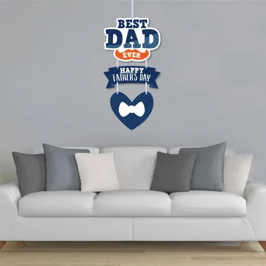 Big Dot of Happiness Happy Father's Day - Hanging Porch We Love Dad Party Outdoor Decorations - Front Door Decor - 3 Piece Sign {4}