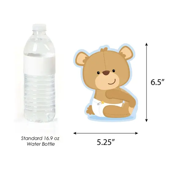 Big Dot of Happiness Baby Boy Teddy Bear - Decorations DIY Baby Shower Party Essentials - Set of 20 {6}